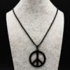 Men's Stainless Steel Necklace with World Peace Pendant