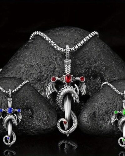 Mens Stainless Steel Pendant Necklace with 2 color