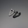 Mens Titanium Earrings with Chain Link Design