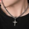 Metal Cross Chain with Alloy Pendant Wholesale