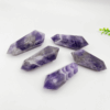 Mini Polished Chevron Amethyst Crystal Tower Wand