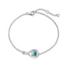 Minimalist Beaded Turquoise Bracelet Silver show