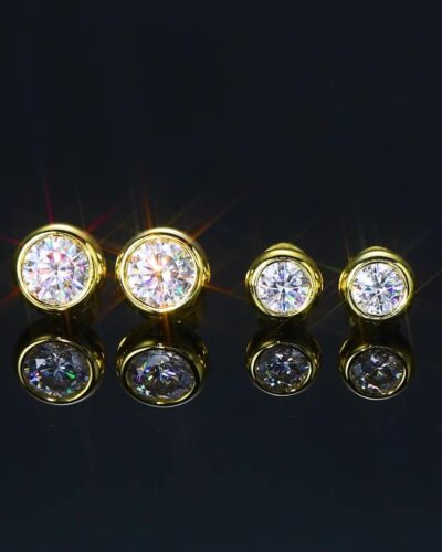 Moissanite Earrings Stud with 925 Sterling Silver