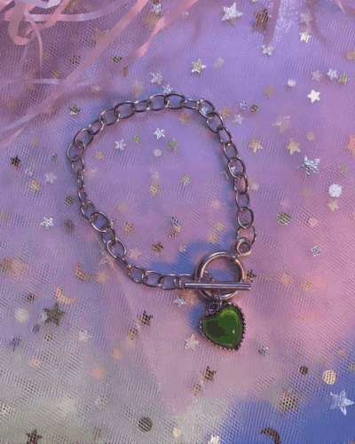 Mood Temperature Sense Heart Shape Necklace Bracelet Set