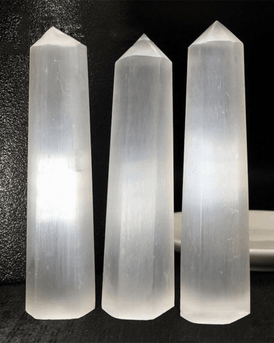 Moroccan Selenite Tower Bulk Crystal Point Wand