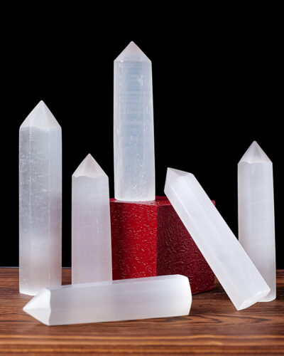 Moroccan Selenite Tower Bulk Crystal Point Wand