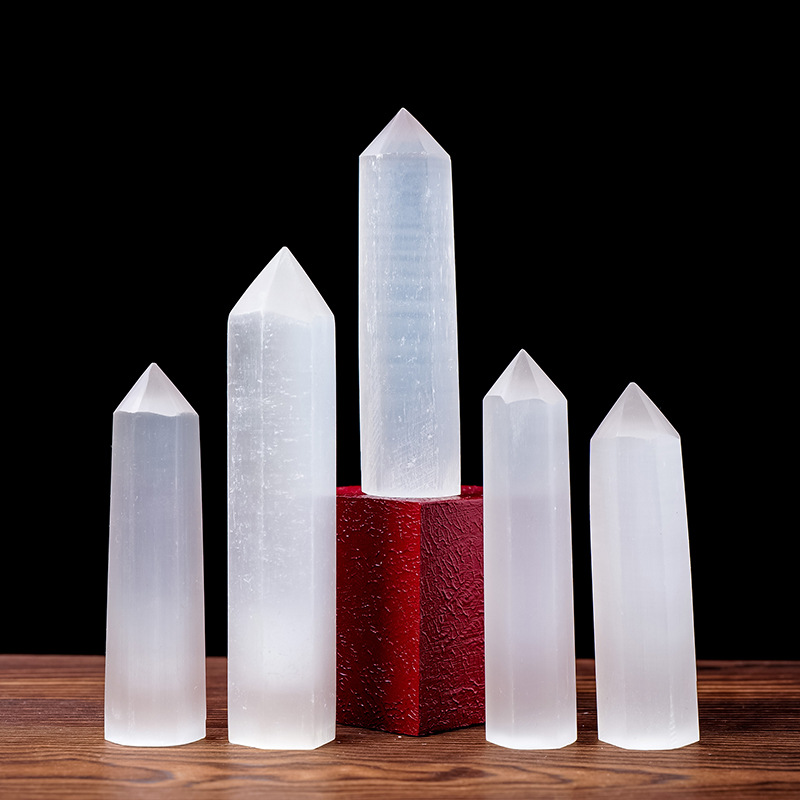 Moroccan Selenite Tower Bulk Crystal Point Wand - Afbeelding 5