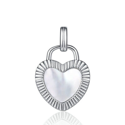 Mother of Pearl Heart Pendant 925 Sterling Silver show