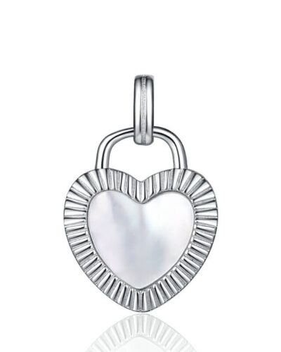 Mother of Pearl Heart Pendant 925 Sterling Silver show