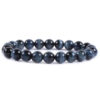 8MM Blue Tiger Eye Semi-Precious Gemstone Bracelet for Power