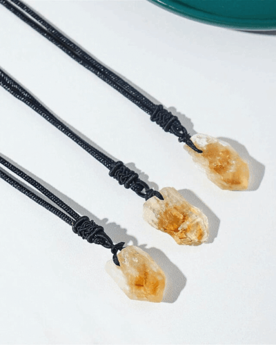 Natural Citrine Gemstone Pendant Necklaces Bulk