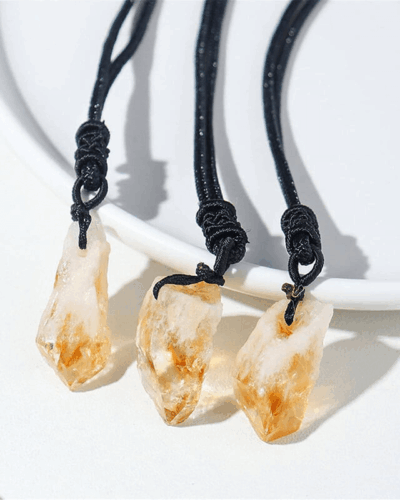 Natural Citrine Gemstone Pendant Necklaces Bulk