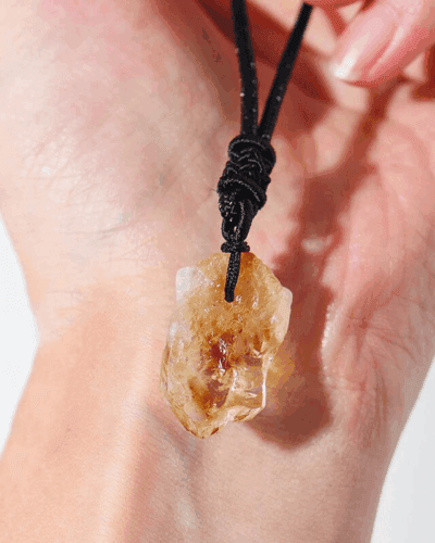 Natural Citrine Gemstone Pendant Necklaces Bulk