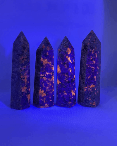 Natural Crystal Flame Yooperlite Stone Tower Bulk