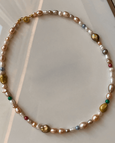 Natural Freshwater Baroque Pearl Necklace show