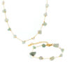 Natural Gemstone Chip Necklaces Stainless Steel