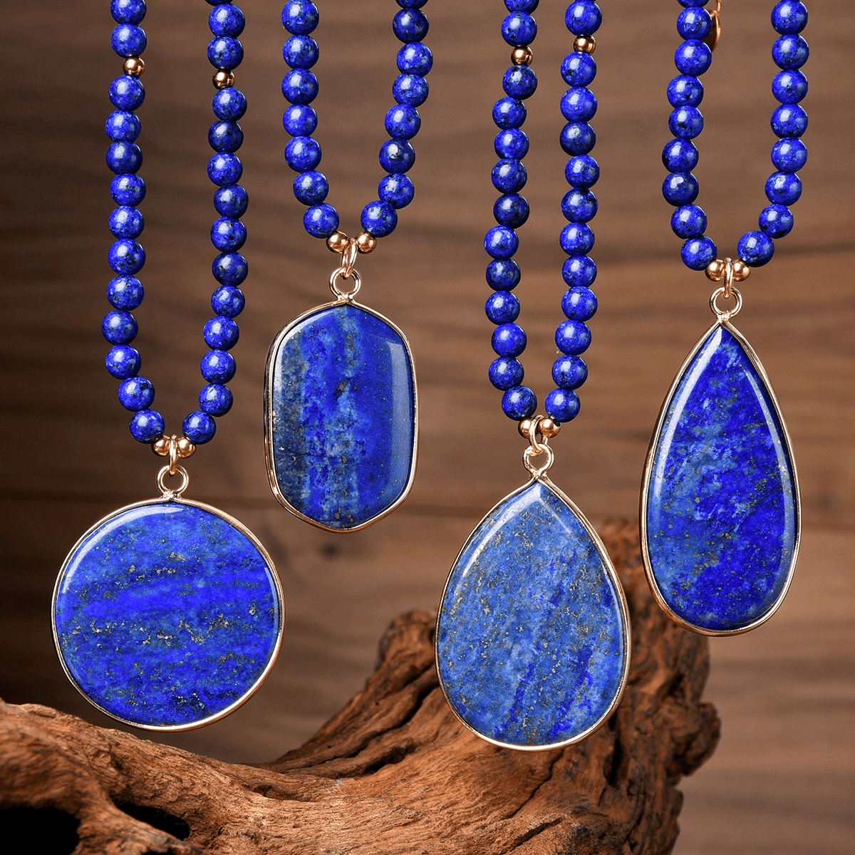 Geometric Lapis Lazuli Necklace Pendant Wholesale