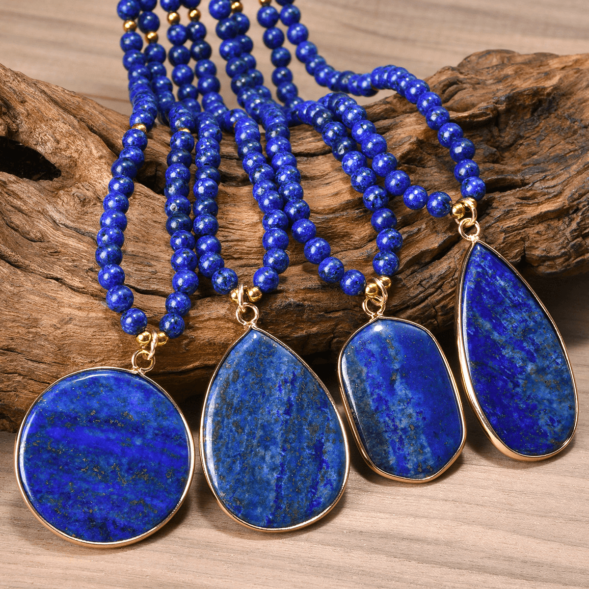 Geometric Lapis Lazuli Necklace Pendant Wholesale