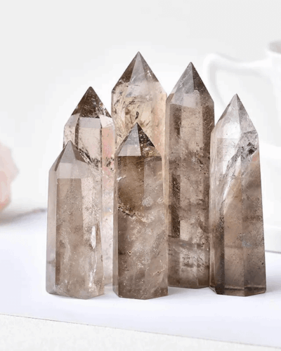 Natural Pointed Smoky Quartz Tower Wholesale