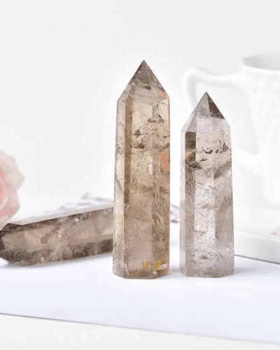 Natural Pointed Smoky Quartz Tower Wholesale