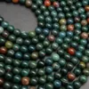 Natural Round Shaped Bloodstone Gemstone Beads for DIY jewelry show