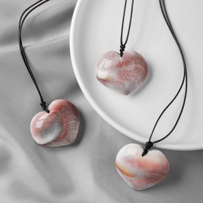 Natural Shell Heart Pendant Necklace Gift for her