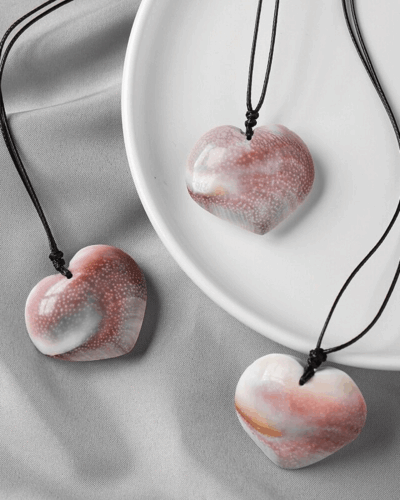 Natural Shell Heart Pendant Necklace Gift for her