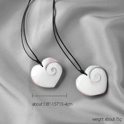 Natural Shell Heart Pendant Necklace Gift for her