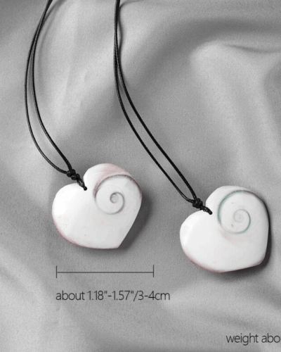 Natural Shell Heart Pendant Necklace Gift for her