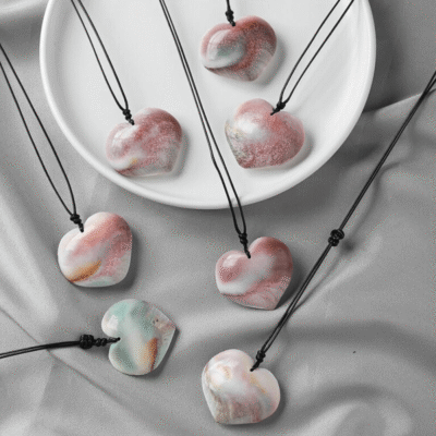 Natural Shell Heart Pendant Necklace Gift for her