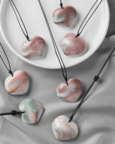 Natural Shell Heart Pendant Necklace Gift for her