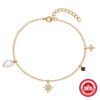 Octagram S925 Silver Bracelet with Pearl Charm show