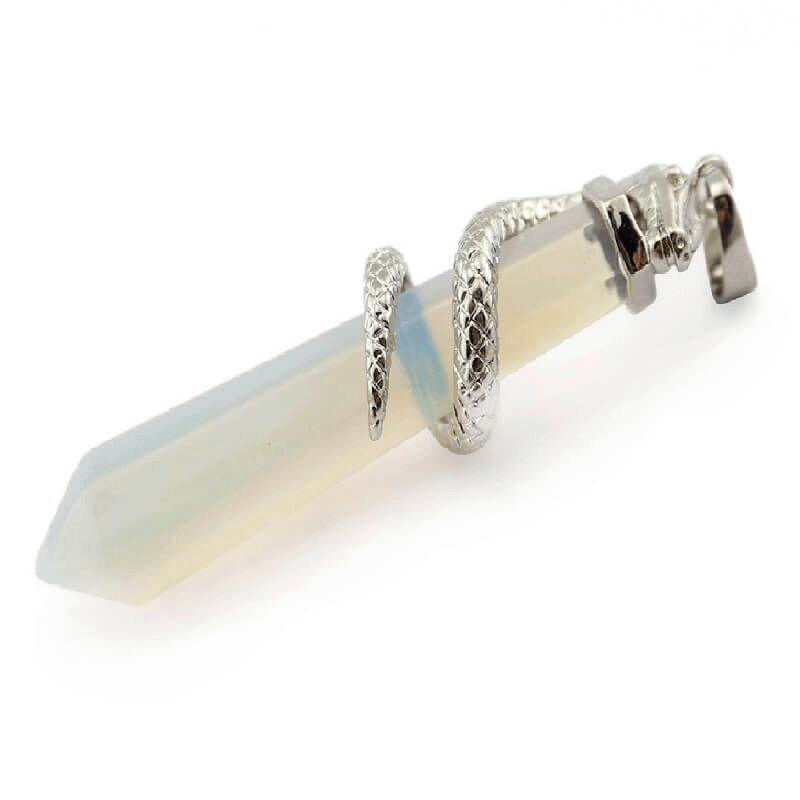 Snake-Wrapped Raw Crystal Point Pendant Bulk