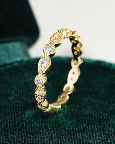 Oval Moissanite Wedding Ring with 925 Sterling Silver