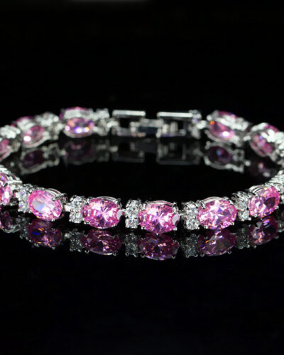 Colorful AAA Zircon Tennis Bracelet​ for Women-pink