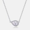 Pear Cut Moissanite Necklace with 925 Sterling Silver