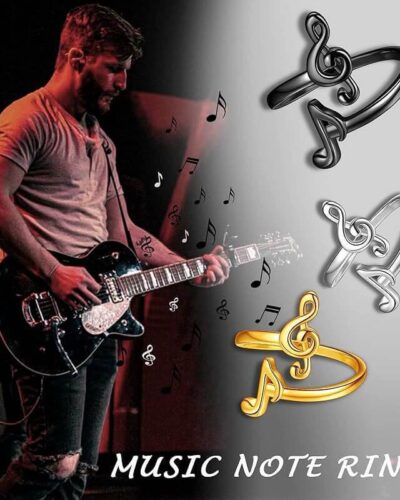 Personalized Music Note Ring Sterling Silver 925