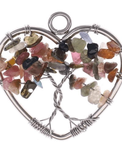 Tree of Life Heart Crystal Chip Stone Pendants Wholesale