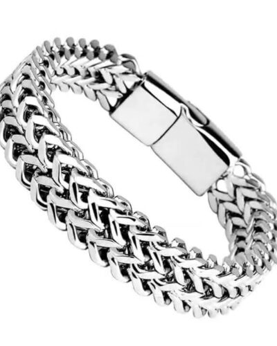 Alternative view of Punk Double Layer Cuban Link Stainless Steel Bracelet Wholesale