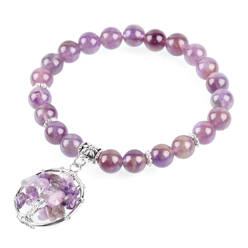 Tree of Life Purple Amethyst Bracelet Wholesale