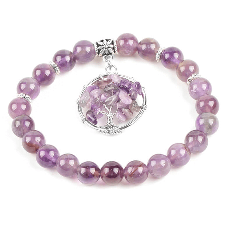 Tree of Life Purple Amethyst Bracelet Wholesale
