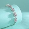 Radiant Cut Moissanite Bracelet with 925 Sterling Silver