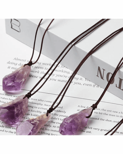 Raw Amethyst Necklace Pendant Bulk Buy