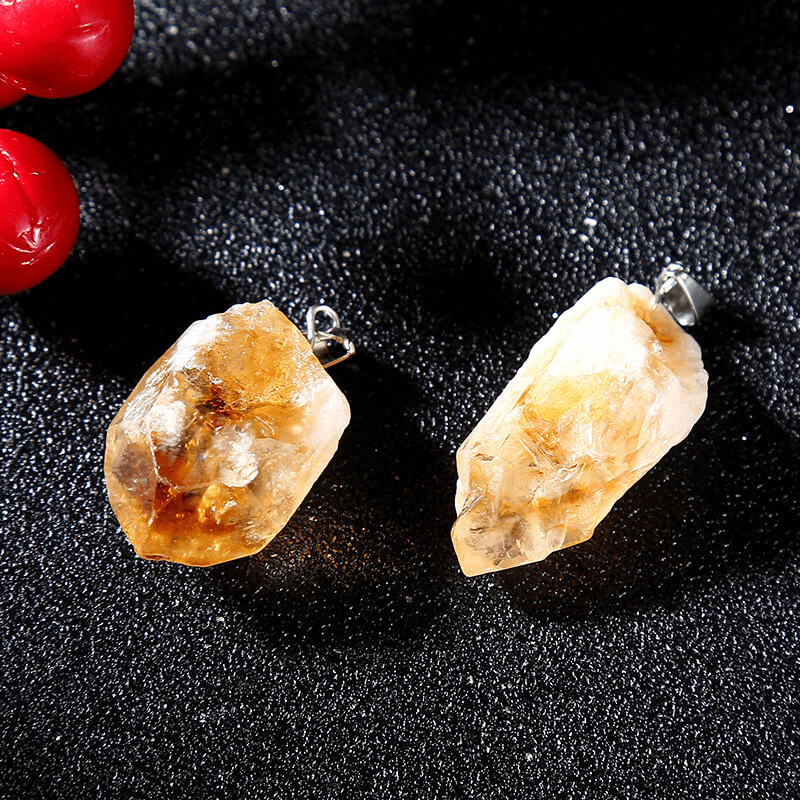 Raw Citrine Crystal Quartz Necklace Wholesale