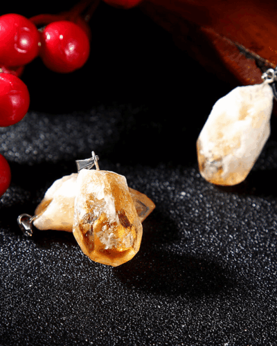 Raw Citrine Crystal Quartz Necklace Wholesale