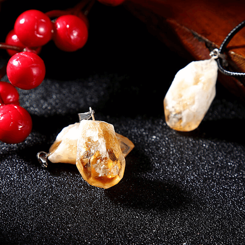 Raw Citrine Crystal Quartz Necklace Wholesale