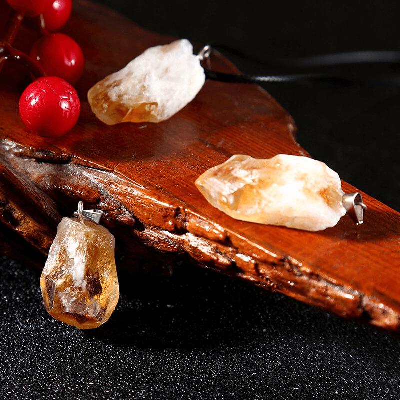 Raw Citrine Crystal Quartz Necklace Wholesale