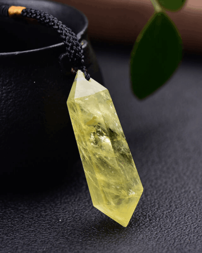 Raw Citrine Point Pendant Wholesale Unisex Necklace