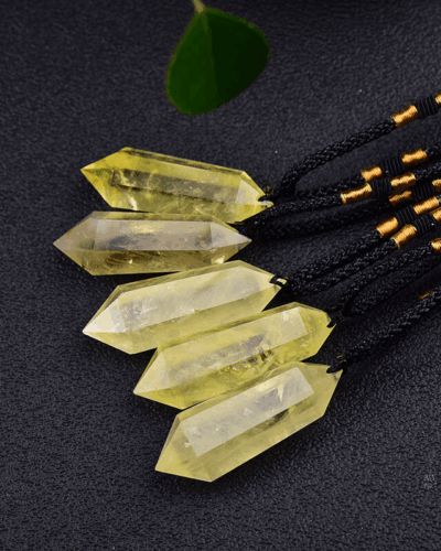 Raw Citrine Point Pendant Wholesale Unisex Necklace