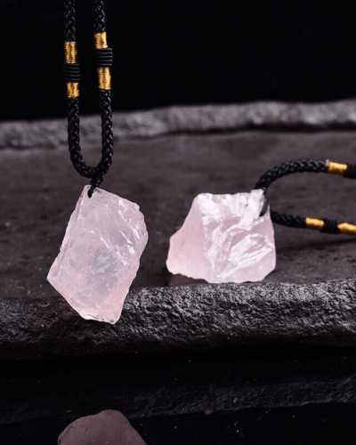 Raw Irregular Rose Quartz Pendant Wholesale